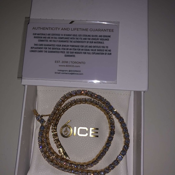 18KT Gold Plated Tennis Chain - Picture 4 of 4